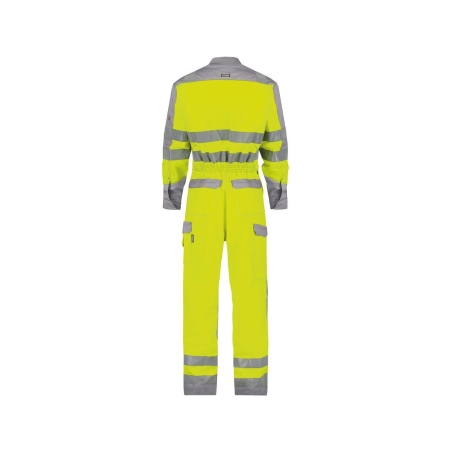 Combinaison de travail haute visibilité multinormes multipoches Jaune fluo/gris graphite – Dassy Spencer