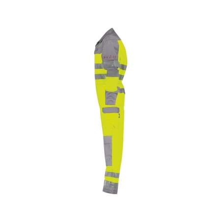 Combinaison de travail haute visibilité multinormes multipoches Jaune fluo/gris graphite – Dassy Spencer