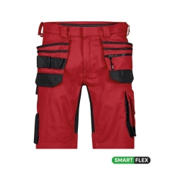 Bermuda de travail stretch multipoches Cordura Rouge/noir – Dassy Trix Next
