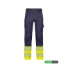 Pantalon stretch haute visibilité multipoches EN ISO 20471 classe 1 Marine/jaune fluo – Dassy Princeton