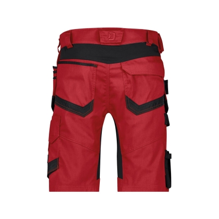 Bermuda de travail stretch multipoches Cordura Rouge/noir – Dassy Trix Next