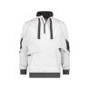 Sweat-shirt de travail col zippé coudes renforcés Cordura Blanc/gris anthracite – Dassy Stellar