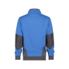 Sweat-shirt de travail col zippé coudes renforcés Cordura Bleu azur/gris anthracite – Dassy Stellar
