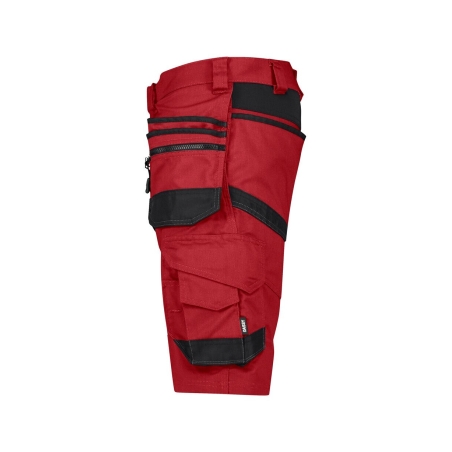 Bermuda de travail stretch multipoches Cordura Rouge/noir – Dassy Trix Next