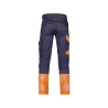 Pantalon stretch haute visibilité multipoches EN ISO 20471 classe 1 Marine/orange fluo – Dassy Princeton