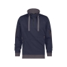 Sweat-shirt de travail col zippé coudes renforcés Cordura Bleu nuit/gris anthracite – Dassy Stellar