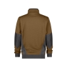 Sweat-shirt de travail col zippé coudes renforcés Cordura Camel/gris anthracite – Dassy Stellar