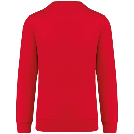 Sweat-shirt col rond rouge 280 g/m² unisexe Kariban – vue 2
