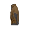 Sweat-shirt de travail col zippé coudes renforcés Cordura Camel/gris anthracite – Dassy Stellar