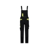 Cotte à bretelles stretch multipoches avec genouillères Cordura® Noir/jaune fluo coupe courte – Dassy Ulsan