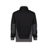 Sweat-shirt de travail col zippé coudes renforcés Cordura Noir/gris anthracite – Dassy Stellar