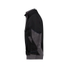 Sweat-shirt de travail col zippé coudes renforcés Cordura Noir/gris anthracite – Dassy Stellar