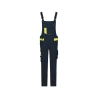 Cotte à bretelles stretch multipoches avec genouillères Cordura® Bleu nuit/jaune fluo – Dassy Ulsan