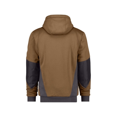 Sweat à capuche de travail coudes renforcés Cordura doublure teddy Camel/gris anthracite – Dassy Pulse