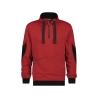 Sweat-shirt de travail col zippé coudes renforcés Cordura Rouge/noir – Dassy Stellar