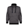 Sweat-shirt de travail col zippé coudes renforcés Cordura Gris anthracite/noir – Dassy Stellar