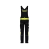 Cotte à bretelles stretch multipoches avec genouillères Cordura® Noir/jaune fluo – Dassy Ulsan