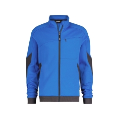 Sweat-shirt de travail zippé coudes renforcés Cordura Stretch Bleu azur/gris anthracite – Dassy Velox