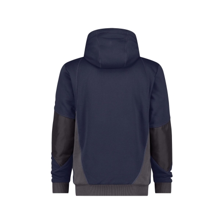 Sweat à capuche de travail coudes renforcés Cordura doublure teddy Bleu nuit/gris anthracite – Dassy Pulse