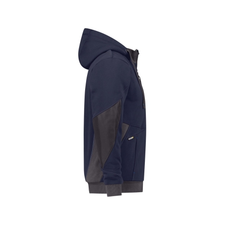 Sweat à capuche de travail coudes renforcés Cordura doublure teddy Bleu nuit/gris anthracite – Dassy Pulse