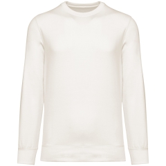 Sweat-shirt French Terry col rond épaules tombantes Blanc Ivoire Native Spirit