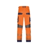 Pantalon été haute visibilité multipoches avec poches genoux Cordura Orange fluo/marine – Dassy Odessa