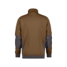 Sweat-shirt de travail zippé coudes renforcés Cordura Stretch Camel/gris anthracite – Dassy Velox