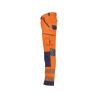 Pantalon été haute visibilité multipoches avec poches genoux Cordura Orange fluo/marine – Dassy Odessa