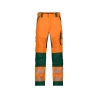 Pantalon été haute visibilité multipoches avec poches genoux Cordura Orange fluo/vert – Dassy Odessa