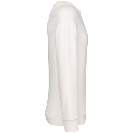 Sweat-shirt French Terry col rond épaules tombantes Blanc Ivoire Native Spirit – vue 3