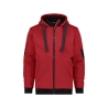 Sweat à capuche de travail coudes renforcés Cordura doublure teddy Rouge/noir – Dassy Pulse