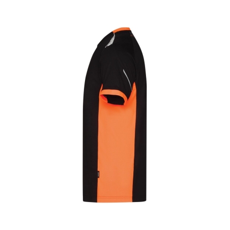 T-shirt de travail col rond avec détails réfléchissants Noir/orange – Dassy Tampico