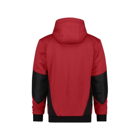 Sweat à capuche de travail coudes renforcés Cordura doublure teddy Rouge/noir – Dassy Pulse
