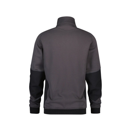 Sweat-shirt de travail zippé coudes renforcés Cordura Stretch Gris anthracite/noir – Dassy Velox