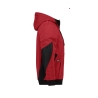Sweat à capuche de travail coudes renforcés Cordura doublure teddy Rouge/noir – Dassy Pulse