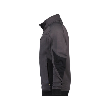 Sweat-shirt de travail zippé coudes renforcés Cordura Stretch Gris anthracite/noir – Dassy Velox
