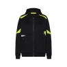Sweat à capuche zippé femme avec détails réfléchissants Noir/jaune – Dassy Santos Women