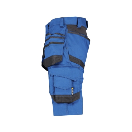 Bermuda de travail multipoches stretch quadri-directionnel Bleu azur/gris anthracite – Dassy Trix