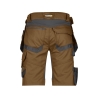 Bermuda de travail multipoches stretch quadri-directionnel Camel/gris anthracite – Dassy Trix