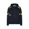 Sweat à capuche zippé femme avec détails réfléchissants Marine/jaune – Dassy Santos Women