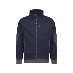 Sweat-shirt de travail zippé coudes renforcés Cordura Stretch Bleu nuit/gris anthracite – Dassy Velox