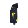 Sweat à capuche zippé femme avec détails réfléchissants Marine/jaune – Dassy Santos Women