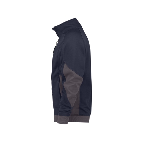 Sweat-shirt de travail zippé coudes renforcés Cordura Stretch Bleu nuit/gris anthracite – Dassy Velox