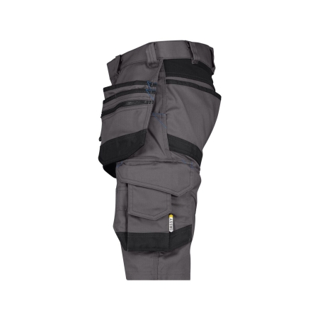 Bermuda de travail multipoches stretch quadri-directionnel Gris anthracite/noir – Dassy Trix