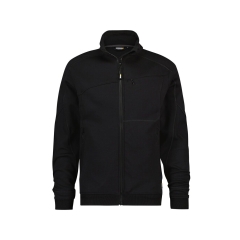 Sweat-shirt de travail zippé coudes renforcés Cordura Stretch Noir – Dassy Velox