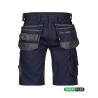 Bermuda de travail multipoches stretch quadri-directionnel Bleu nuit/gris anthracite – Dassy Trix
