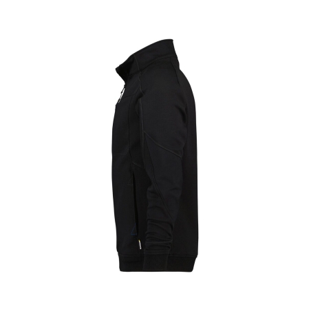 Sweat-shirt de travail zippé coudes renforcés Cordura Stretch Noir – Dassy Velox
