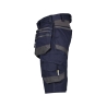 Bermuda de travail multipoches stretch quadri-directionnel Bleu nuit/gris anthracite – Dassy Trix