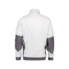 Sweat-shirt de travail zippé coudes renforcés Cordura Stretch Blanc/gris anthracite – Dassy Velox