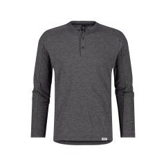 Henley de travail manches longues antibactérien en matières recyclées Gris anthracite – Dassy Serengeti